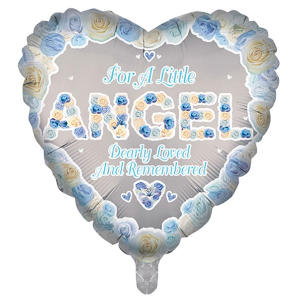 Blue Angel Memorial 18" Heart Foil Balloon