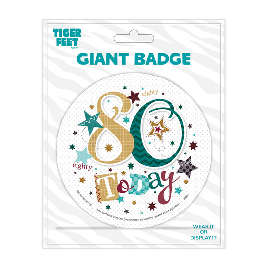 Big Badges Age 80 Male 6pk