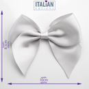 Italian Options 6 Pack Ribbon Bows Silver 10cm