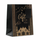 Gift Bag Gift For You Black/Gold Large 6pk