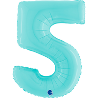 Grabo Foil Balloon Light Blue 40" Number 5
