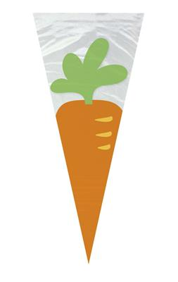 Unique 20 Pack Cello Bags Easter Carrot