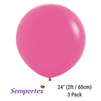 Sempertex Fashion Fuchsia 24" Latex 3pk