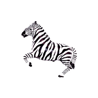 Zebra 14" Mini Shape Foil Balloon
