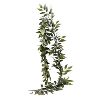 Green Ruscus Leaf Garland 190cm
