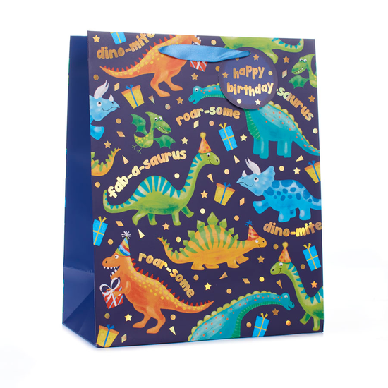 Tiger Feet Gift Bag Dinosaur Extra Large 6pk