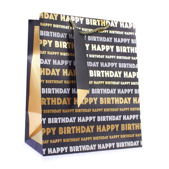 6pk X-Large Portrait Gift Bags Text