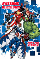 Hallmark 6 Pack Cards C32 Birthday Marvel