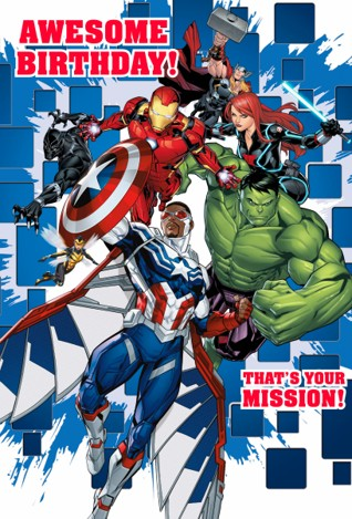 Hallmark 6 Pack Cards C32 Birthday Marvel