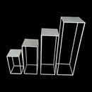 Square Stands White Set of 4 (Largest 1M x 30cm)