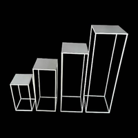 Square Stands White Set of 4 (Largest 1M x 30cm)