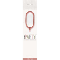 Unique Party Candle Sparkler Number 0 Rose Gold 7