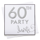 6pk C133SQ Invitations Birthday Age 60