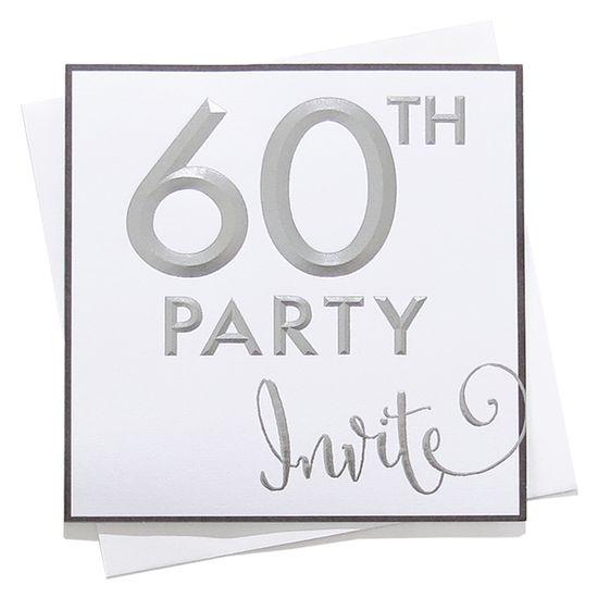 6pk C133SQ Invitations Birthday Age 60