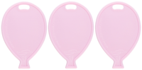 Oaktree 50 Pack Balloon Shaped Weight Pastel Pink