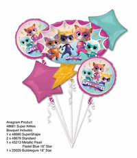 Anagram Foil Balloon Bouquet Super Kitties