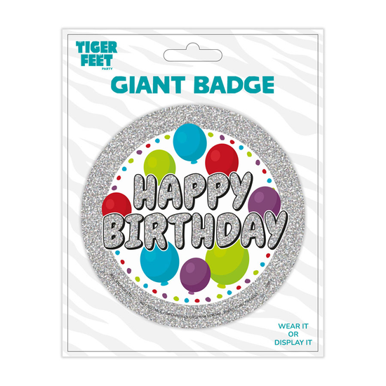 Big Badges Birthday Balloons 6pk