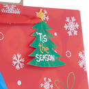Gift Bag Snowman Red Giant Portrait 12pk