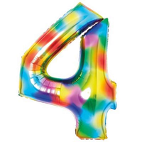 Anagram Foil Balloon Rainbow 34" Number 4