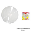 BoBo Clear Wide Neck 22" Bubble Balloon 50pk
