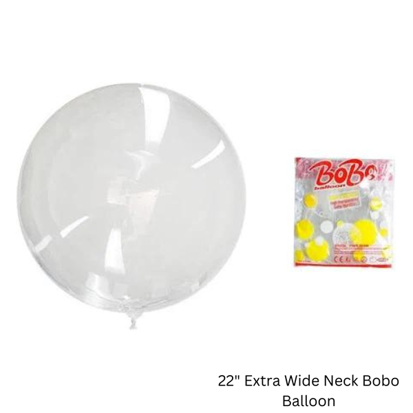 BoBo Clear Wide Neck 22" Bubble Balloon 50pk