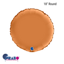 Grabo Foil Balloon Satin Caramel Round 18"