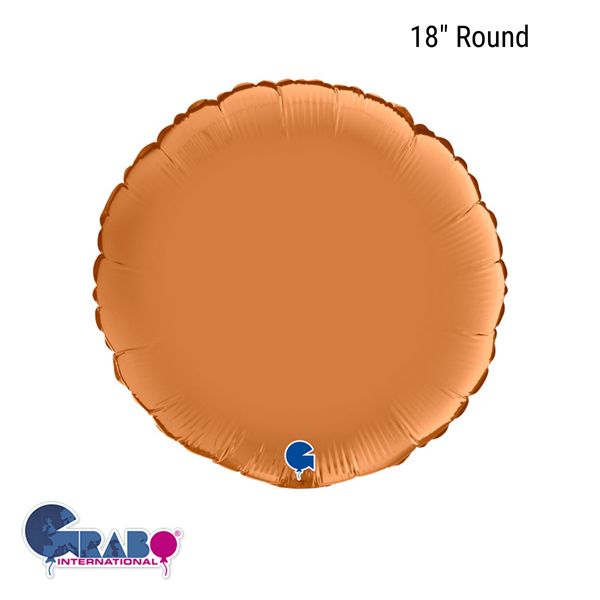Grabo Foil Balloon Satin Caramel Round 18"