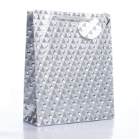 Tulip 6 Pack Gift Bags Silver Holographic Large