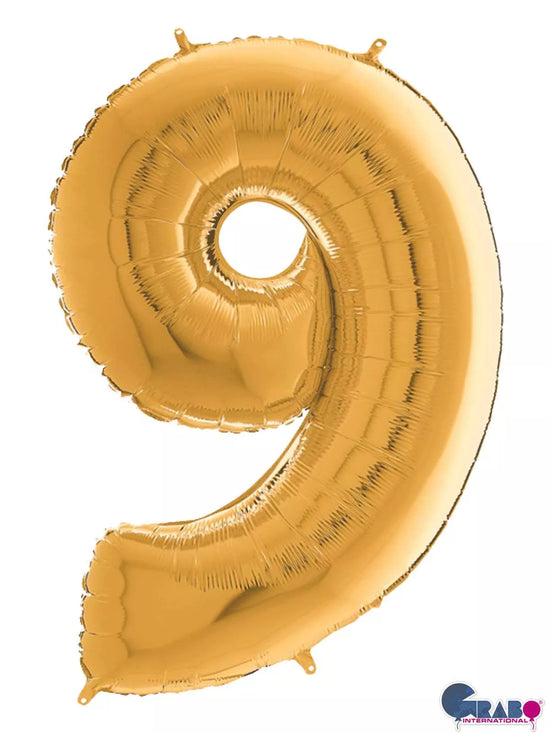 Grabo Foil Balloon Gold 26" Number 9