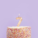 Hootybaloo Party Candle Number 7 Metallic Gold