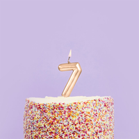 Hootybaloo Party Candle Number 7 Metallic Gold