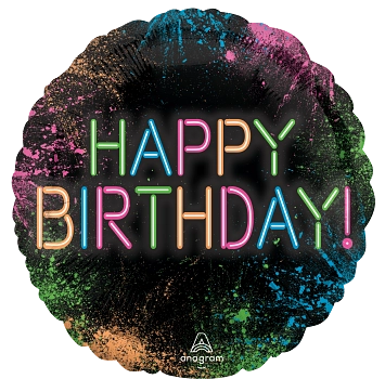 Anagram Glow Crazy Birthday 18" Foil Balloon