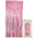 Door Curtain Foil 90cm x 2.4m Metallic Light Pink