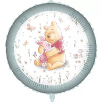Procos Winnie the Pooh 18-inch foil balloon featuring a colorful cartoon of Winnie the Pooh for birthday celebrations.