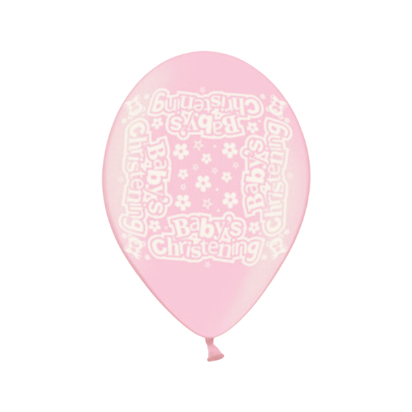 Christening Girl 9" Pink Latex Balloons 10pk