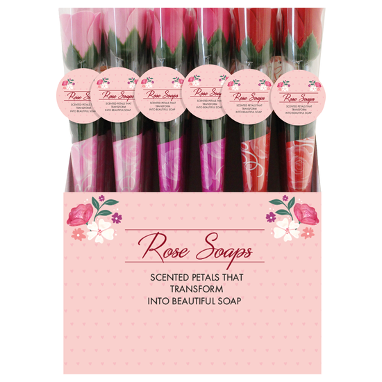 Soap Roses In Acetate Tube 24pk