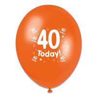 Tiger Feet Age 40 Birthday 10" Balloons 6x8pk