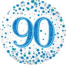 Oaktree Sparkling Fizz Age 90 Blue 18" Foil
