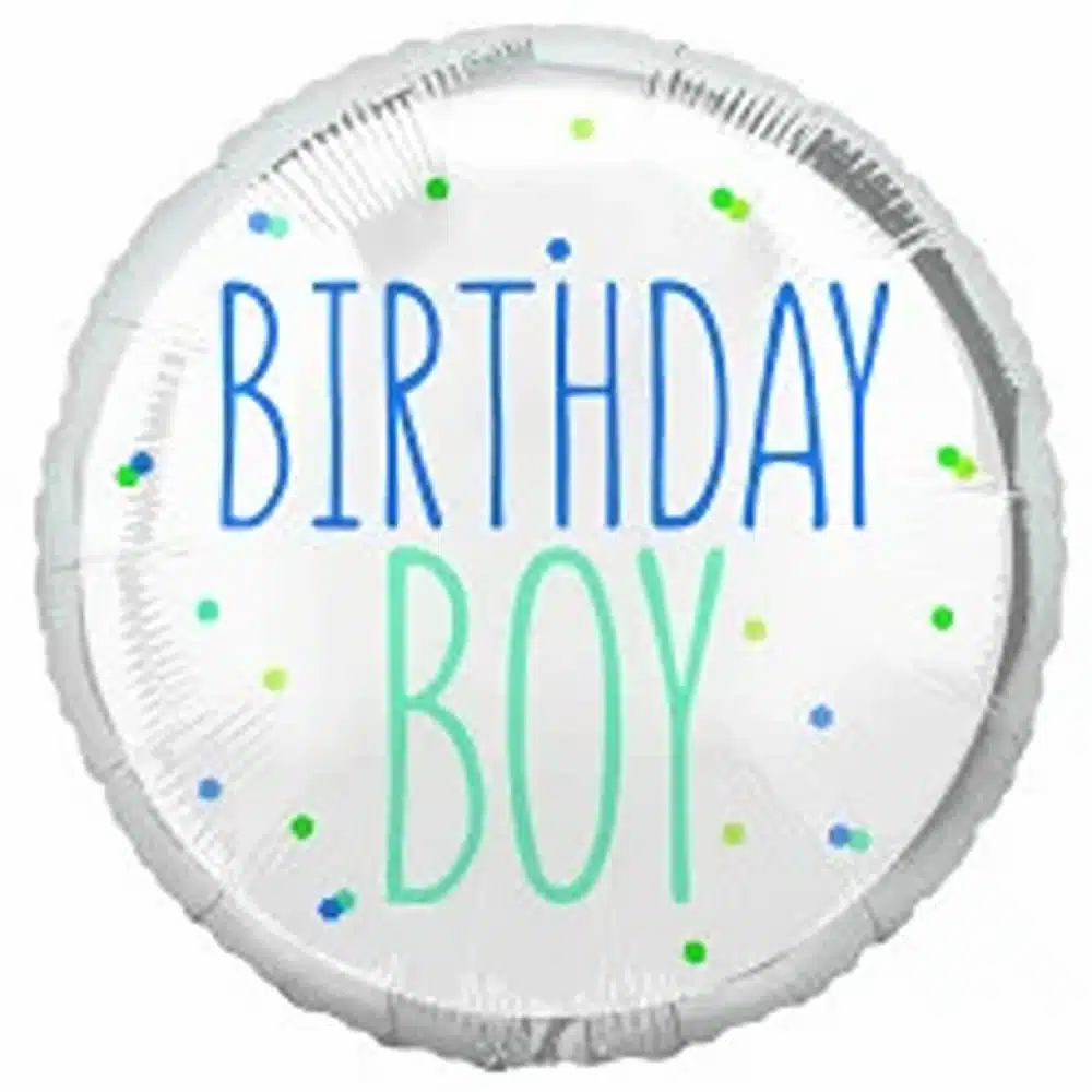 Unique Foil Balloon Birthday Boy 18"