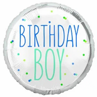 Unique Foil Balloon Birthday Boy 18"