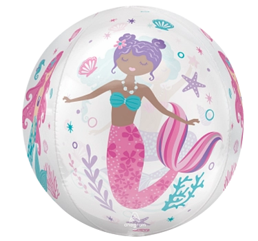 Anagram Shimmering Mermaid 15" Orbz Foil Balloon