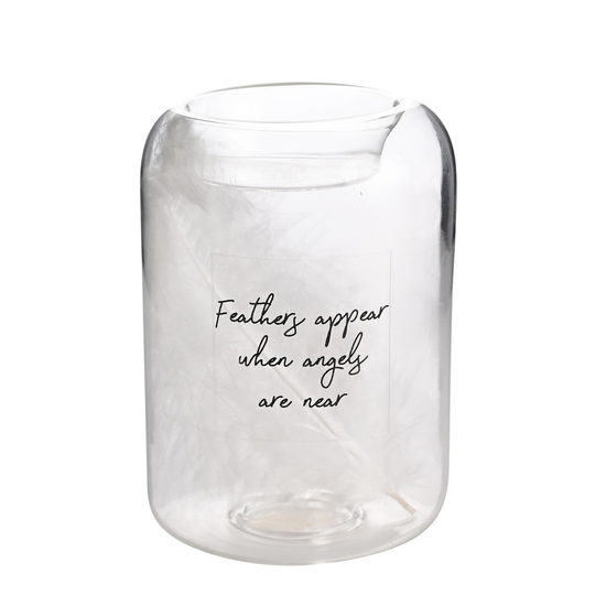 Tea Light Holder Feathers 98x68x66mm