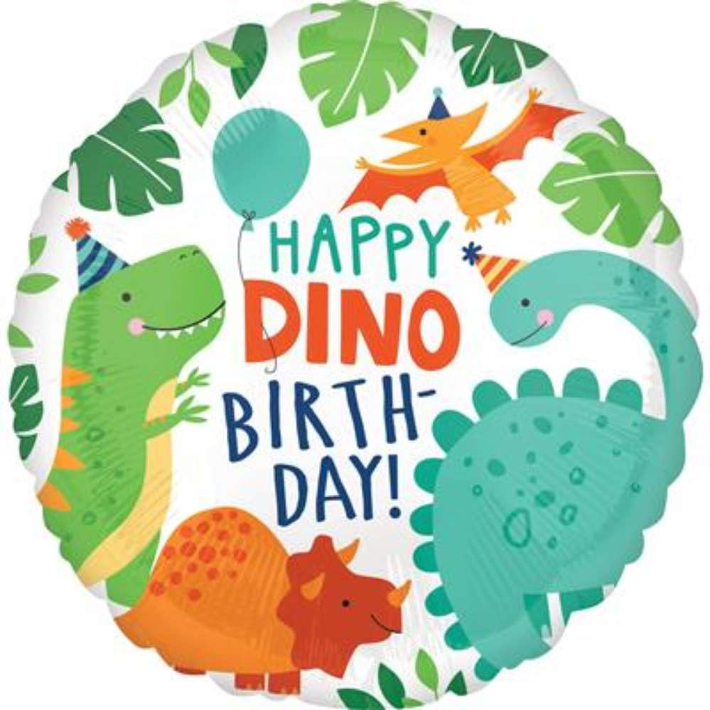 Anagram Foil Balloon 18" Round Dino-Mite Party