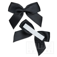 Satin Black Ribbon Bows 5cm 12pk