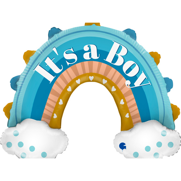 Grabo It's A Boy Boho Rainbow 31" Foil Balloon