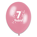 Tiger Feet Age 7 Birthday 10" Balloons 6x8pk