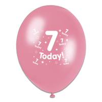 Tiger Feet Age 7 Birthday 10" Balloons 6x8pk