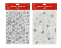 Uncle Bills 24 Pack Tablecloth Silver Printed