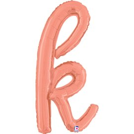 Grabo Foil Balloon Rose Gold Script 14" Letter K