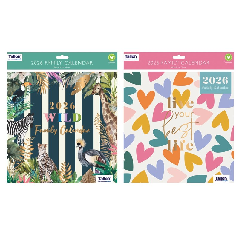 Organiser Calendar Animals & Quotes 2027 12pk